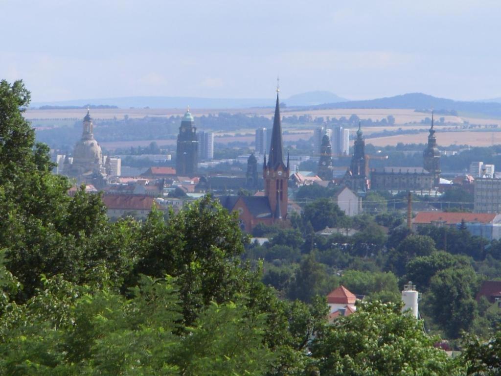 Ferienwohnung Dresden-Trachenberge-Stadtblick Exterior foto